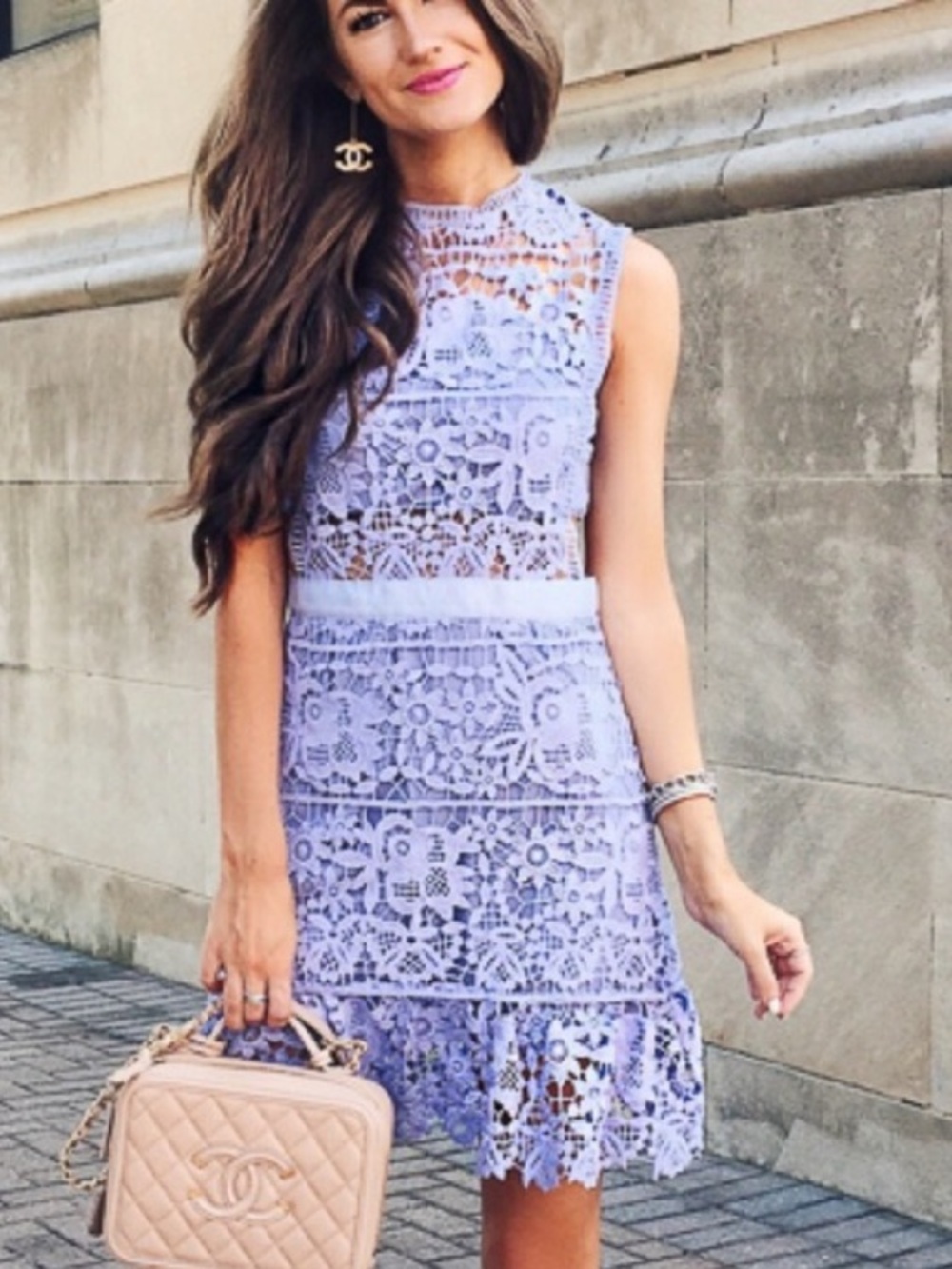 ROMEO & JULIET COUTURE LILAC LACE DRESS